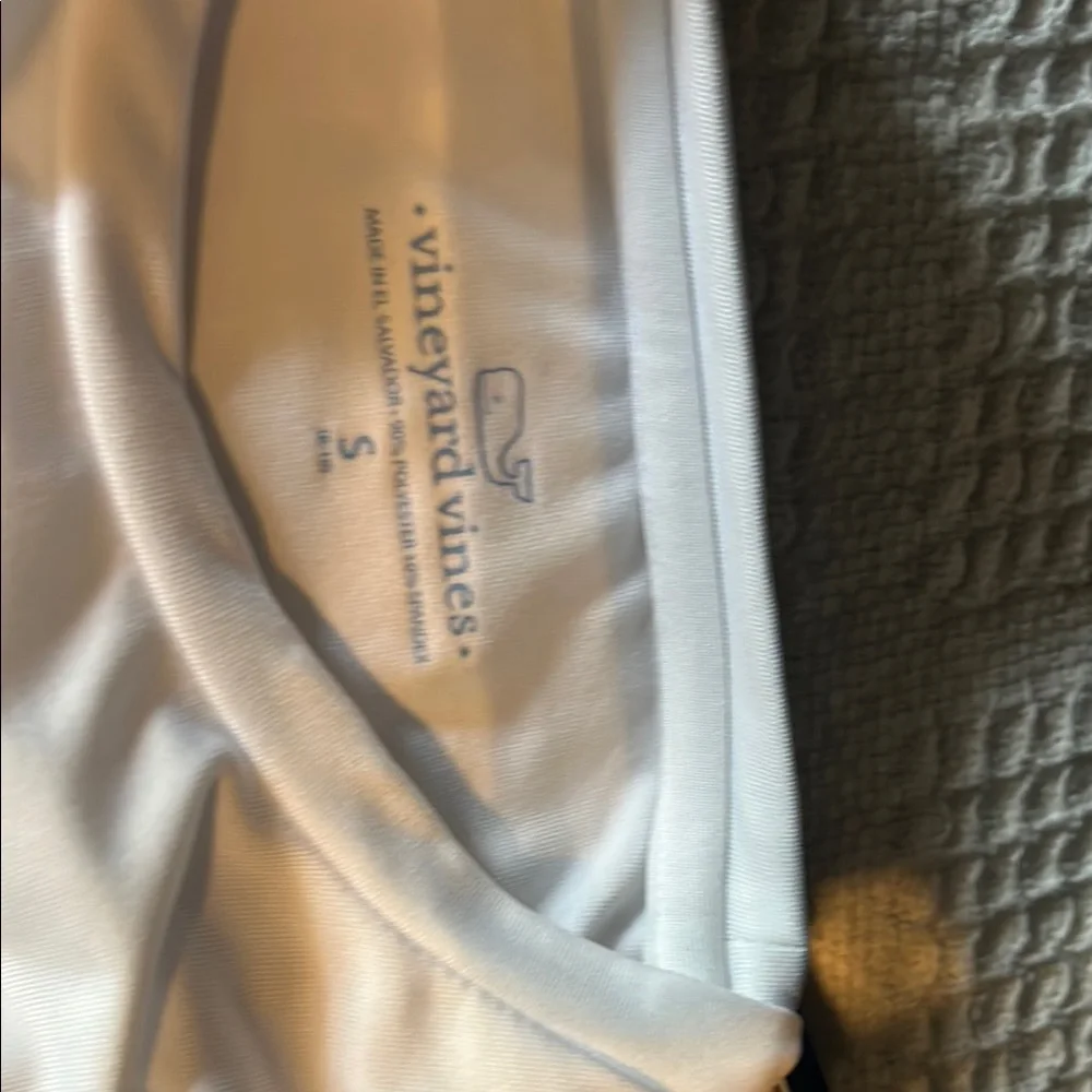 Vineyard Vines Kids White Performance Long-Sleeve Tee